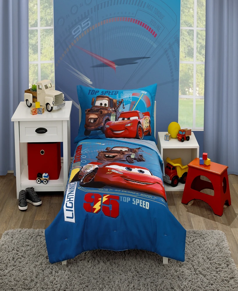 Disney Cars Piston Cup 4 Piece Toddler Bed Set