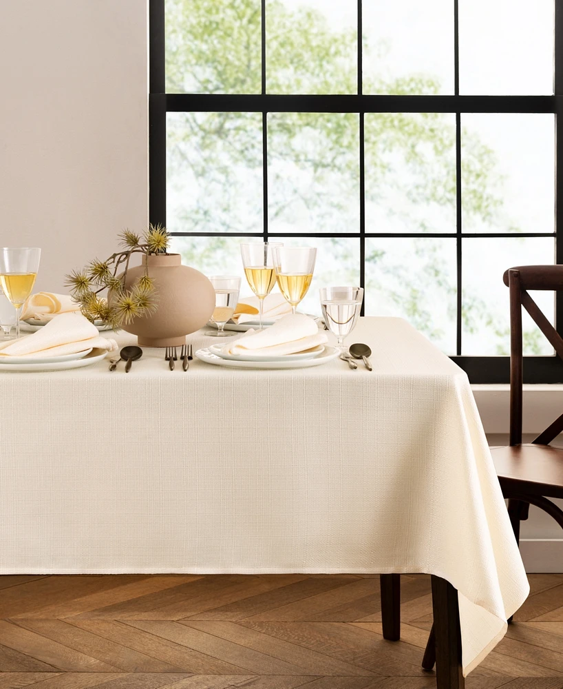 Laurel Solid Texture Water and Stain Resistant Tablecloth, 60" x 84"