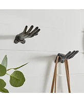 Danya B "Palms Up" Cast Iron 2-Piece Wall Mount Hook Set