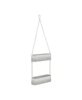 Danya B Two-Tier Hanging Metal Trough Wall Planter