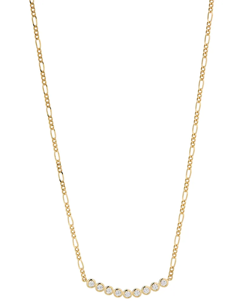 Ava Nadri 18k Gold-Plated Cubic Zirconia Statement Necklace, 16" + 2" extender