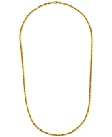 Sparkle Rope Link 24" Chain Necklace (3mm) in 14k Gold