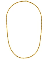 Sparkle Rope Link 22" Chain Necklace (3mm) in 14k Gold