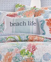 Levtex Sunset Bay Embroidered Decorative Pillow, 24" x 12"