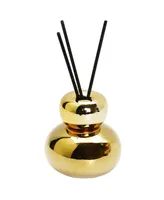 Vivience Gold-Tone Round Reed Diffuser, "Lilly of the Valley" Scent