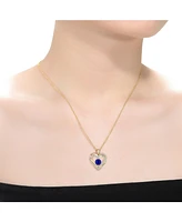 Rachel Glauber Radiant 14K Gold-Plated Colored Pendant Necklace