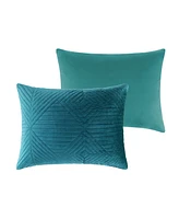 Greenland Home Fashions Riviera Velvet Finely Stitched 3 Piece Quilt Set