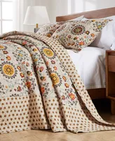 Greenland Home Fashions Andorra Suzani Boho 3 Piece Bedspread Set, King/California King