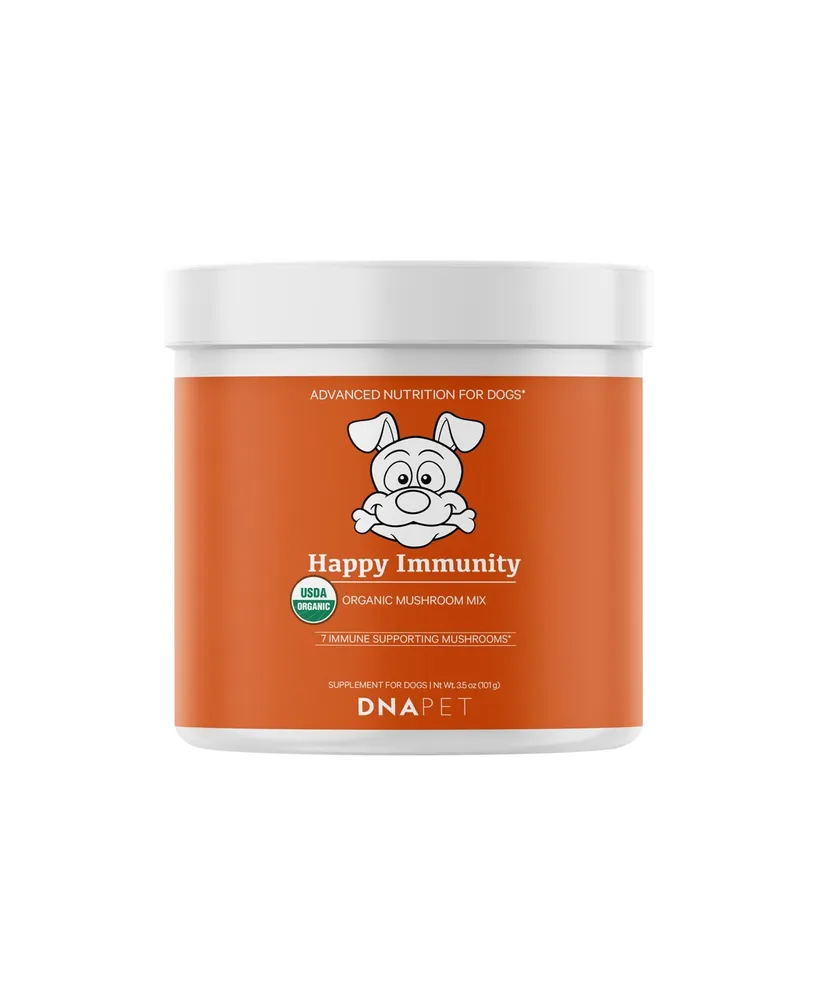 Dna Pet Happy Immunity Usda Certified Organic Mushroom Powder for Dogs, Immune Support Mix - 3.5 oz