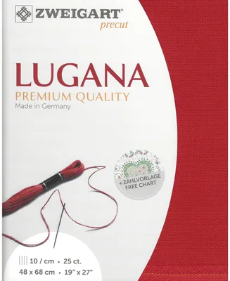 Zweigart Precut Needlework Fabric Lugana 25 count Christmas Red 3835/954