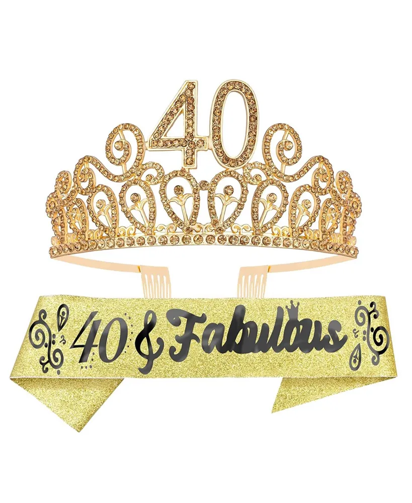 MEANT2TOBE 40th Birthday Sash and Tiara for Women