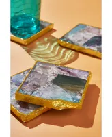 Gauri Kohli Radiance Composite Agate Coasters, Set of 4