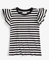 On 34th Women's Flutter-Sleeve Ribbed Top, Created for Macy's