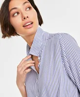 On 34th Women's Button-Front Crepe Shirt