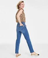 On 34th Women's High Rise Straight-Leg Jeans, Regular and Short, Created for Macy's