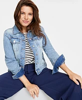On 34th Women's Classic Denim Trucker Jacket, Created for Macy's
