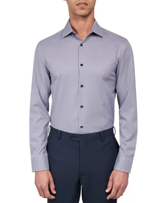ConStruct Men's Slim Fit Gingham Performance Stretch Cooling Comfort Dress Shirt