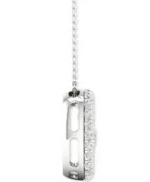 Diamond Orbital Square Halo Pendant Necklace (5/8 ct. t.w.) in 10k White Gold, 16" + 2" extender