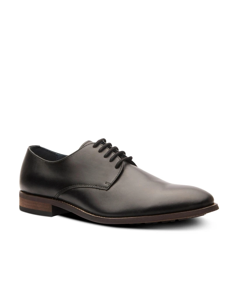 Men's York Oxford Dress Casual Lace-Up Plain Toe Derby Leather Shoes