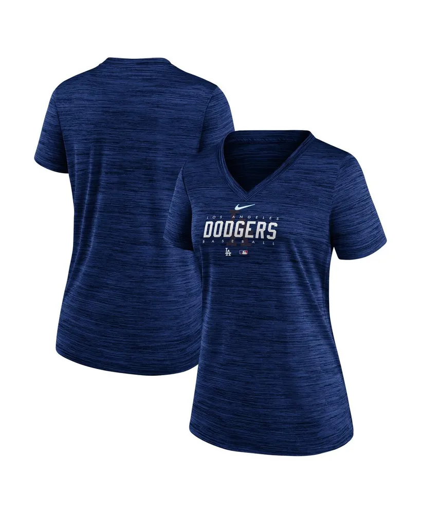 Women's Nike Royal Los Angeles Dodgers Authentic Collection Velocity Practice Performance V-Neck T-shirt