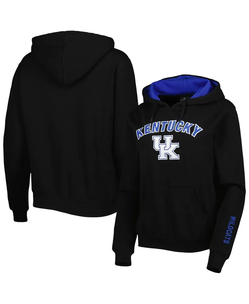 Women's Colosseum Black Kentucky Wildcats Arch & Logo Pullover Hoodie