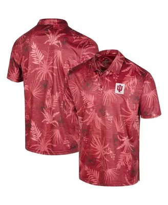 Men's Colosseum Crimson Indiana Hoosiers Palms Team Polo Shirt