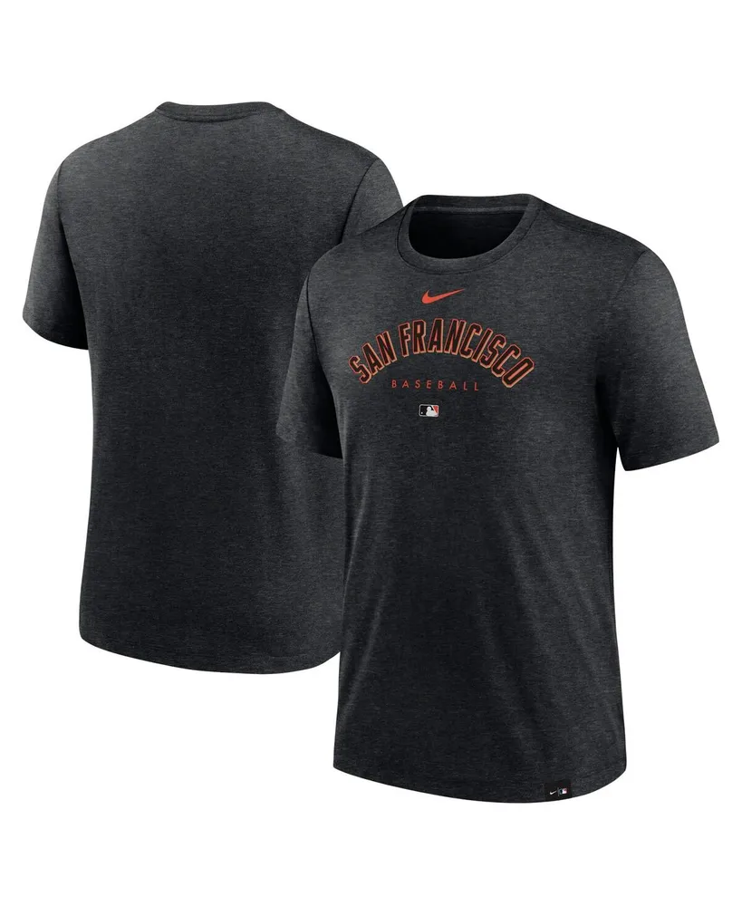 Men's Nike Heathered Black San Francisco Giants Tri-Blend DNA Performance T- Shirt