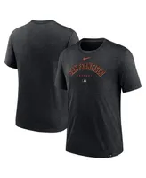 Men's Nike Heather San Francisco Giants Authentic Collection Early Work Tri-Blend Performance T-shirt