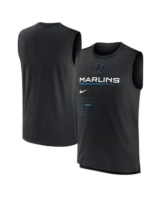 Men's Nike Black Miami Marlins Exceed Performance Tank Top
