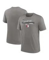 Men's Nike Heather Charcoal Cleveland Guardians We Are All Tri-Blend T-shirt