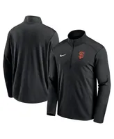 Men's Nike Black San Francisco Giants Agility Pacer Performance Half-Zip Top