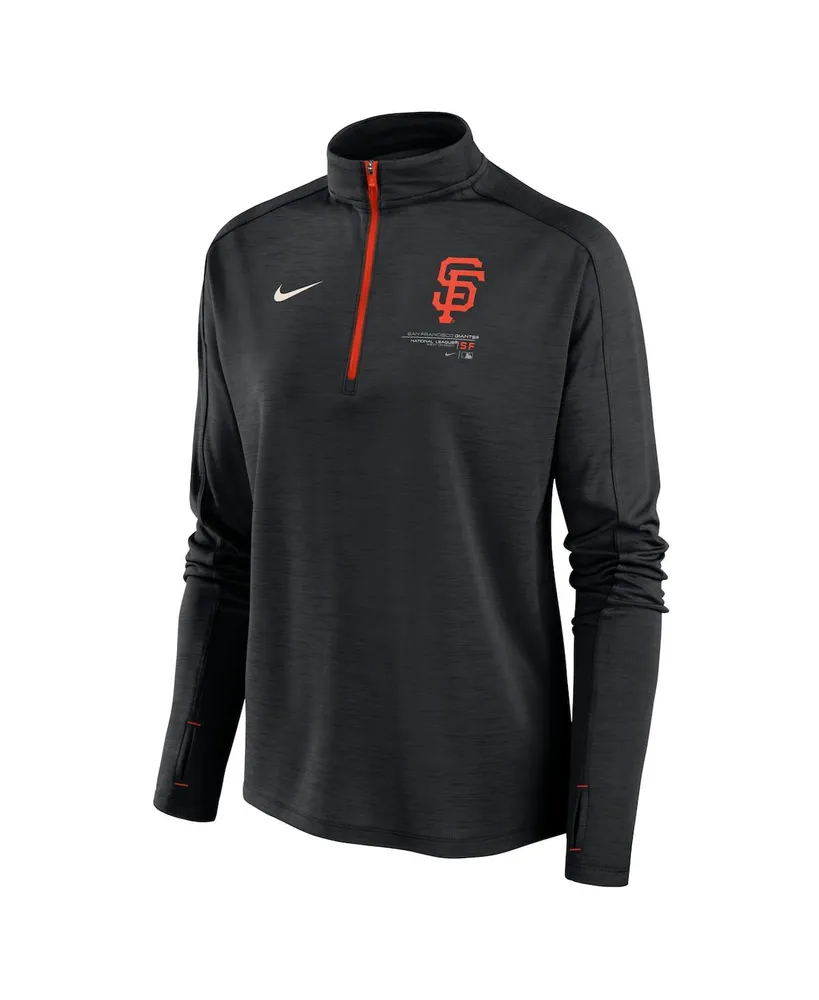 Women's Nike Black San Francisco Giants Pacer Quarter-Zip Top