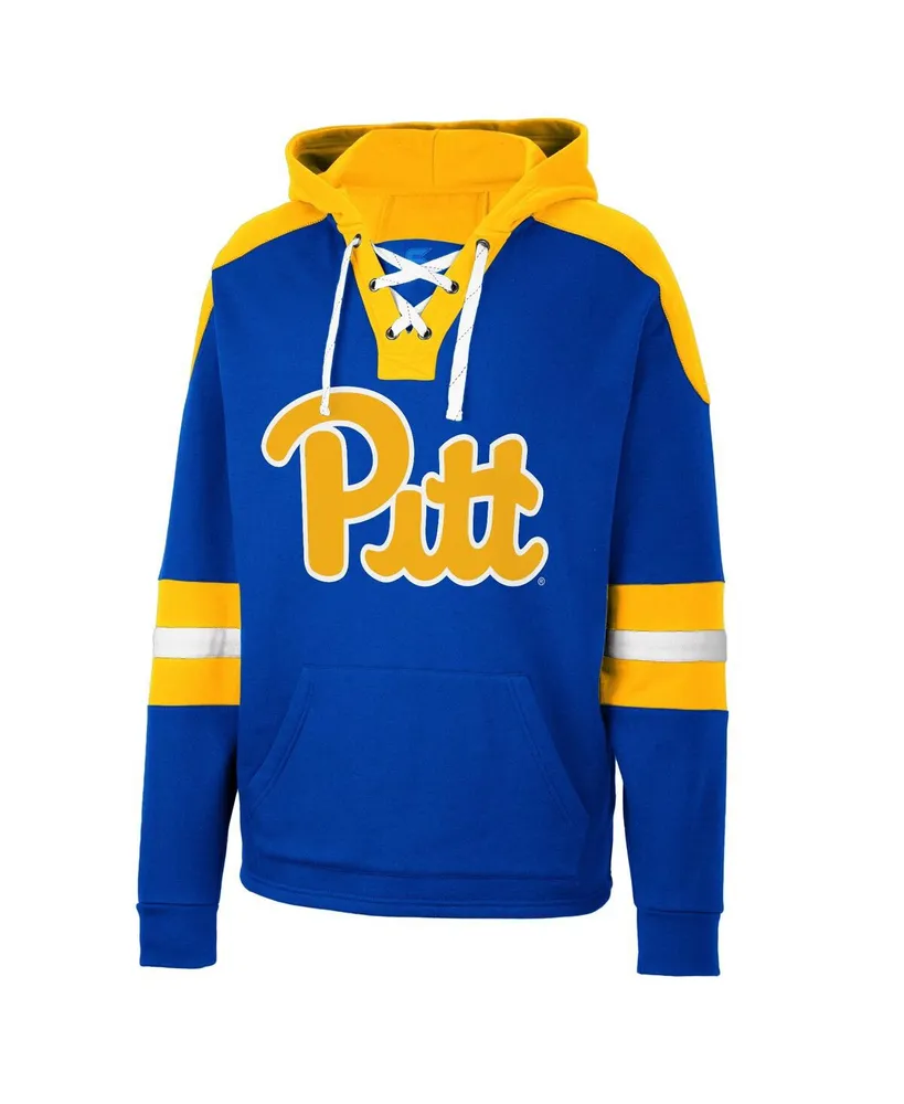 Men's Colosseum Royal Pitt Panthers Lace-Up 4.0 Pullover Hoodie