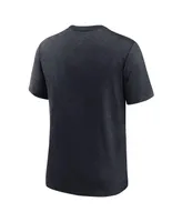 Men's Nike Heather Navy Cleveland Guardians Authentic Collection Early Work Tri-Blend Performance T-shirt