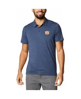 Men's Columbia Navy Auburn Tigers Tech Trail Omni-Shade Polo Shirt