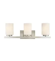 Trade Winds Lighting Trade Winds Kingston 3-Light Bathroom Vanity Light in Brushed Nickel