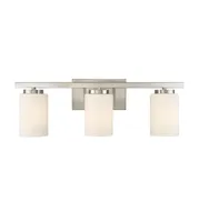 Trade Winds Lighting Trade Winds Kingston 3-Light Bathroom Vanity Light in Brushed Nickel