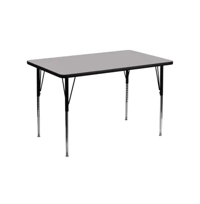 Emma+Oliver 30X48 Rectangle Laminate Adjustable Activity Table