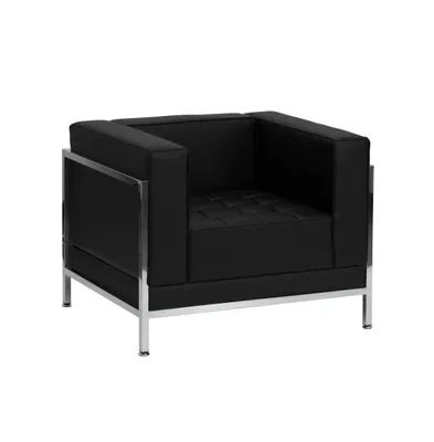 Modular Quilted Tufted Seat Reception Chair With Encasing Frame