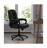 Emma+Oliver Big & Tall 400 Lb. Rated Leathersoft Office Chair - Desk