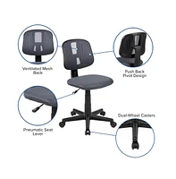 Emma+Oliver Mid-Back Mesh Swivel Task Office Chair With Pivot Back