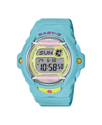 G-Shock Women's Baby-g Digital Aqua Resin Watch 42.6mm, BG169PB-2