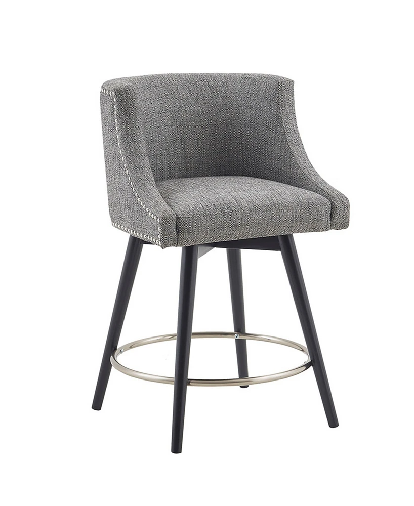 Madison Park Mateo 26.5" Fabric Swivel Counter Stool