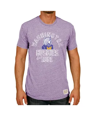 Men's Original Retro Brand Heather Purple Washington Huskies Vintage-Like Tri-Blend T-shirt