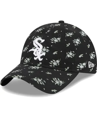 Big Girls New Era Black Chicago White Sox Bloom 9TWENTY Adjustable Hat