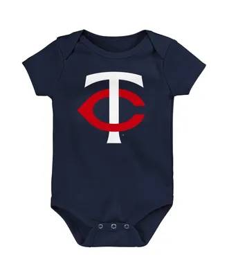 Newborn and Infant Boys Girls Navy Minnesota Twins Primary Team Logo Bodysuit