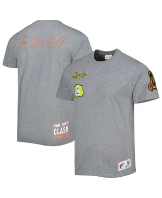 Men's Mitchell & Ness Gray San Jose Earthquakes City T-shirt