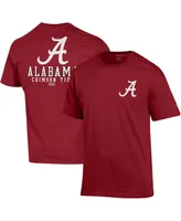 Men's Champion Crimson Alabama Crimson Tide Team Stack 2-Hit T-shirt