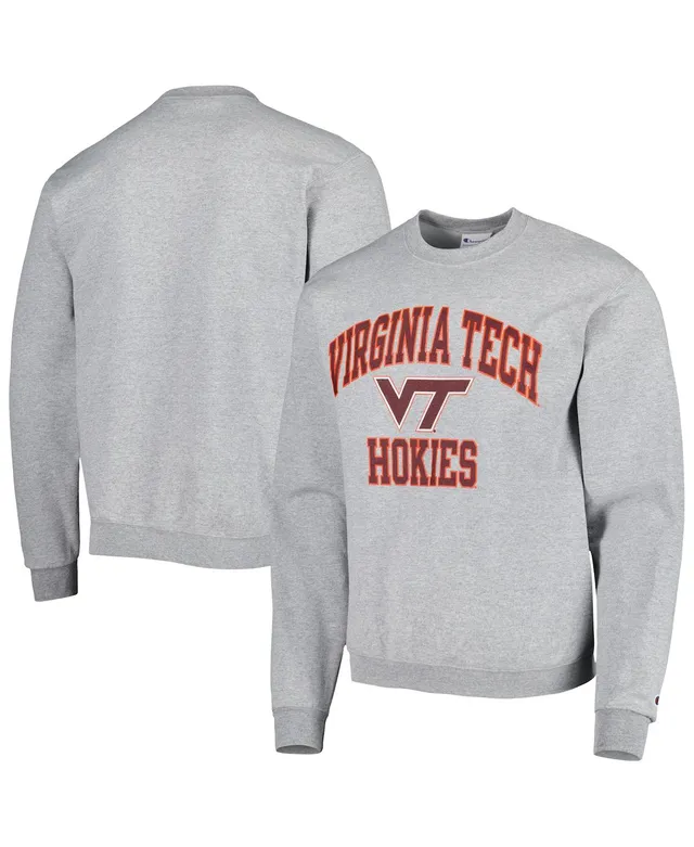 Men's Champion Heather Gray Louisville Cardinals High Motor Pullover  Sweatshirt