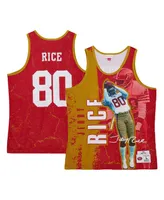 Men's Mitchell & Ness Jerry Rice Scarlet San Francisco 49ers 1994 Player Burst Tank Top